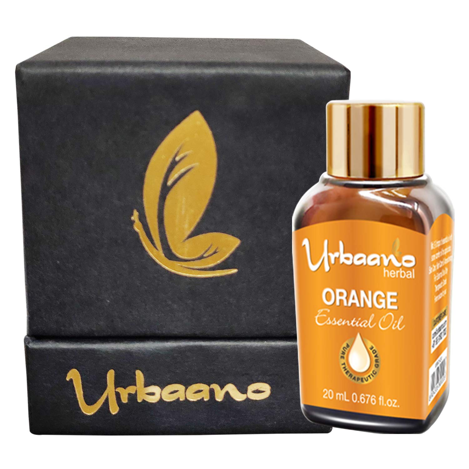 UBRAANO 100% Pure Therapeutic Grade Orange Essential Oil for Face, Skin & Hair Care - Undiluted, No Additives - 20ml Aromatherapy Gift Set - Perfect for Relaxation, Massage & DIY Beauty Recipes