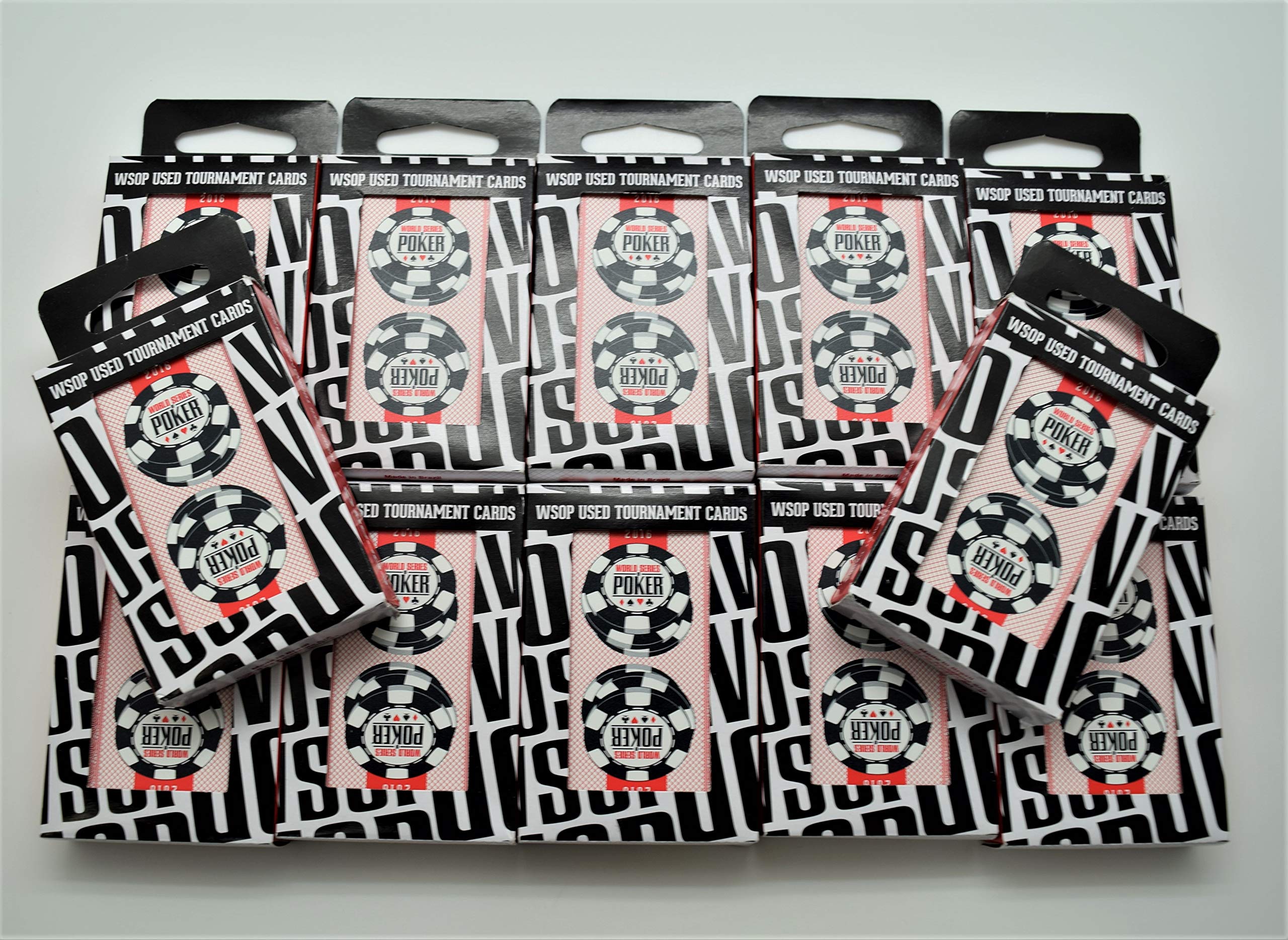 WSOP 12-Pack Authentic Red Copag Plastic Playing Cards - Professional Poker Tournament Quality - Perfect for Casino Nights, Poker Games, and Card Magic Tricks