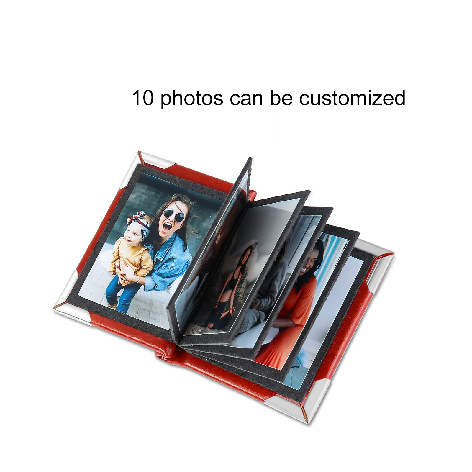 Personalized Leather Photo Keychain - Custom Handmade Photo Album Keychain for Memories - Perfect for Gifts, Travel, and Keepsakes