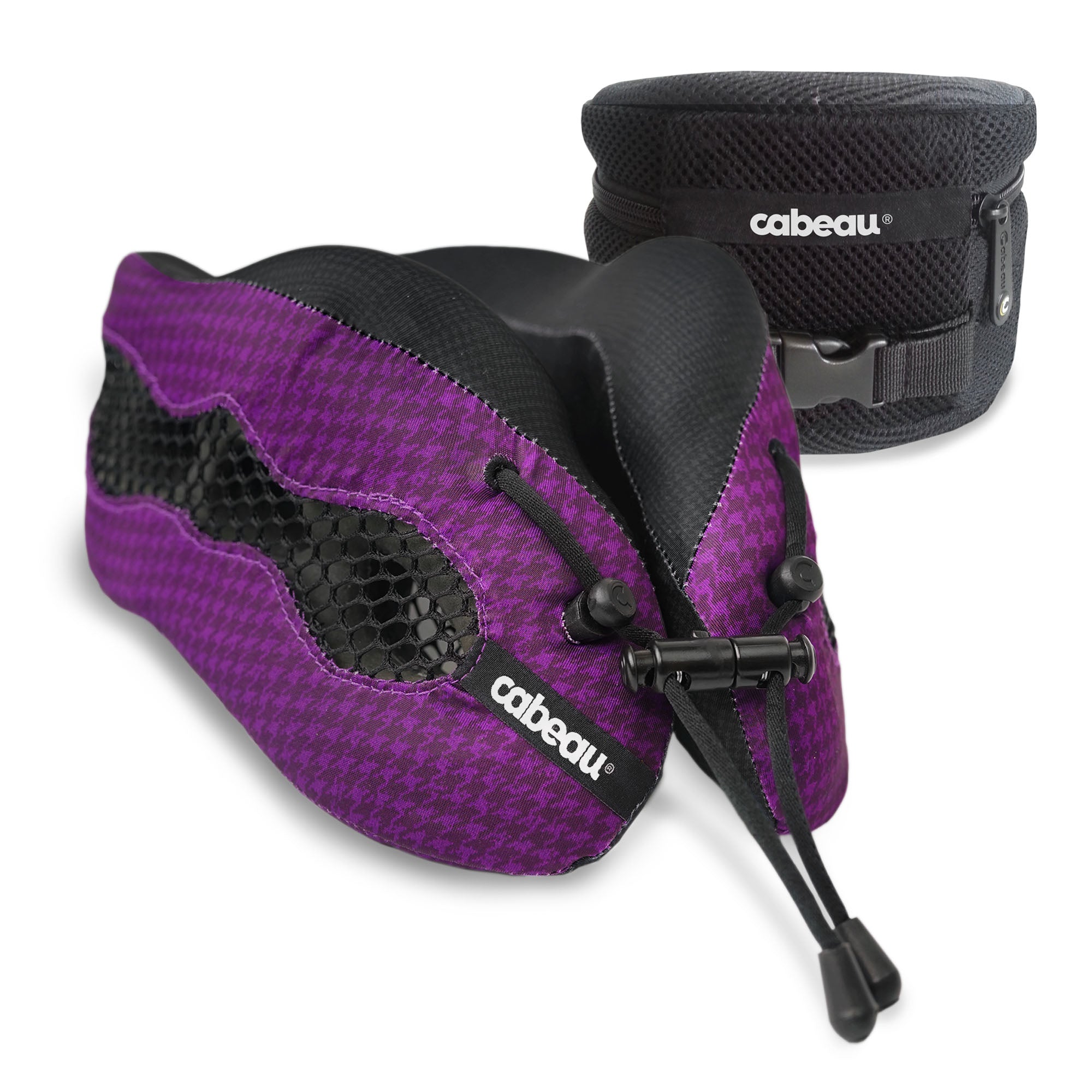 CABEAU Evolution Cool Travel Neck Pillow - Memory Foam Support for Airplane, Car & Office - Comfortable & Ergonomic Design for Long Flights & Road Trips