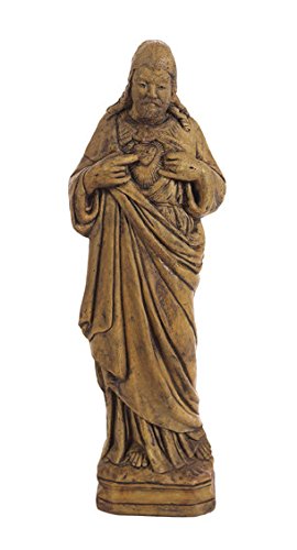 25in Tall Espresso Jesus Statue - Religious Home Decor for Church, Prayer Room & Christian Gifts