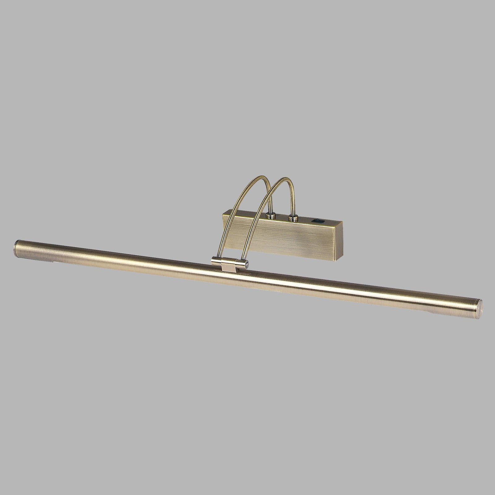 8343AB Antique Brass LED Picture Light with Switch - Wall Mounted Art Lighting for Paintings, Photos & Mirrors - Perfect for Galleries, Living Rooms & Bedrooms