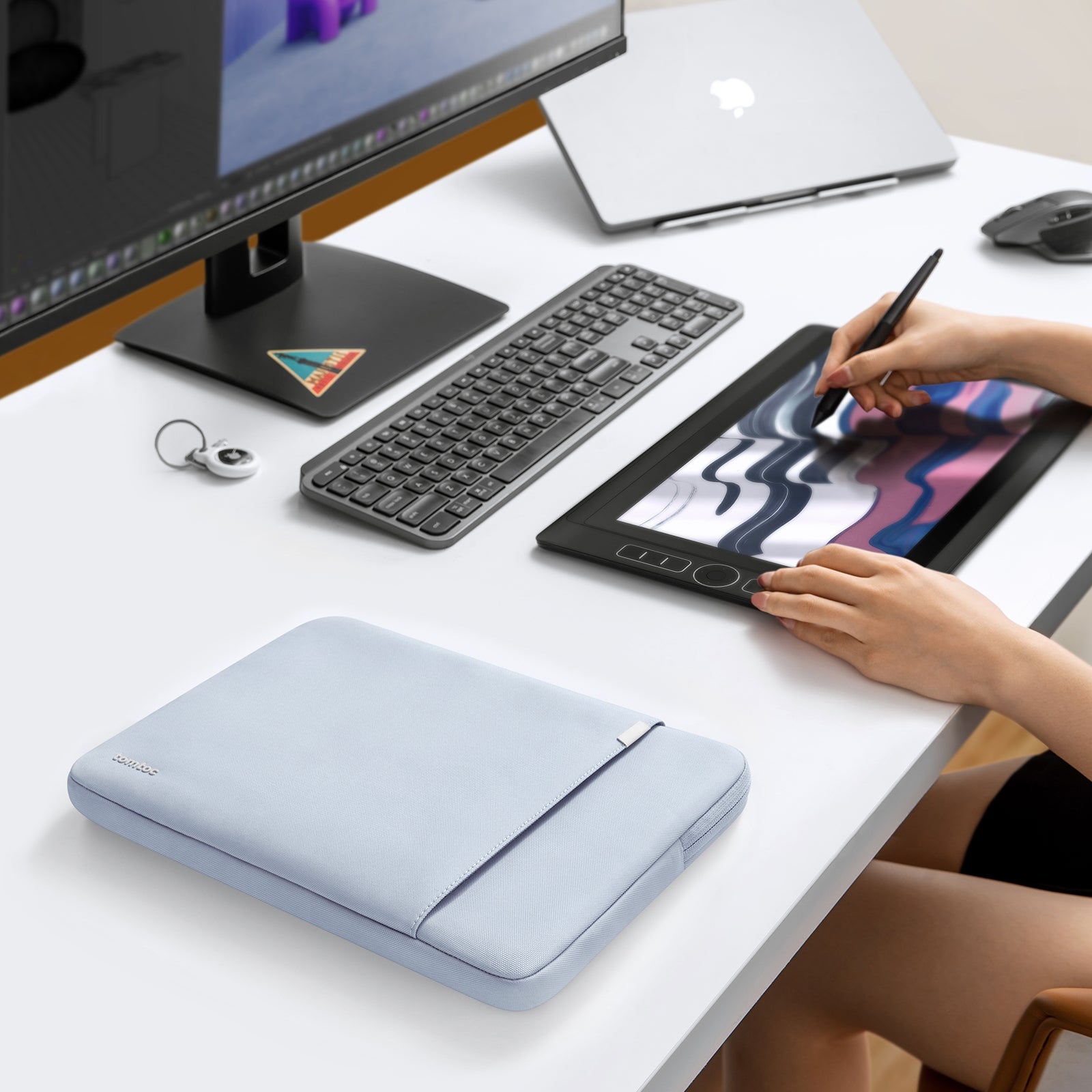 Premium Defender A13 Laptop Sleeve for 13-inch MacBook Air M4 - Shockproof & Water-Resistant Case for Travel, Work & School