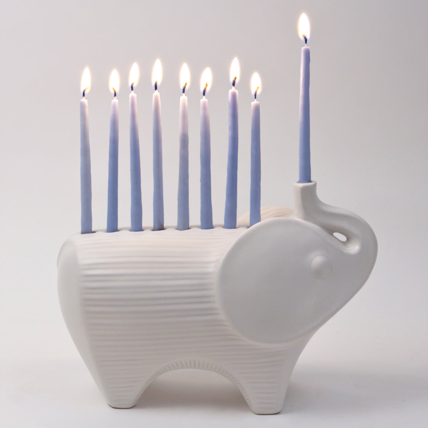 Elephant Menorah - Unique Handcrafted Hanukkah Candle Holder for Jewish Holiday Decor & Home Celebration