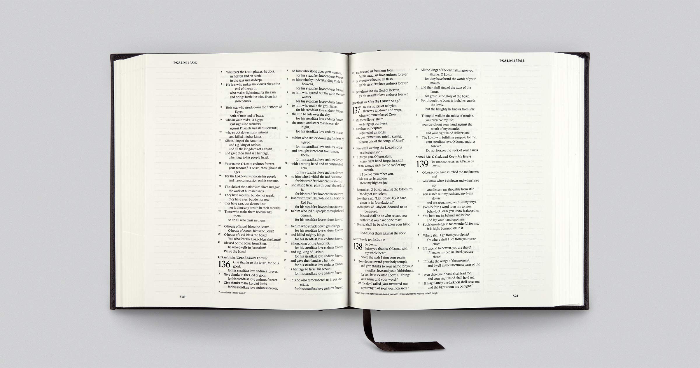 ESV Journaling Bible - Premium Buffalo Leather Cover, Deep Brown - Perfect for Bible Study, Note-Taking & Personal Reflection