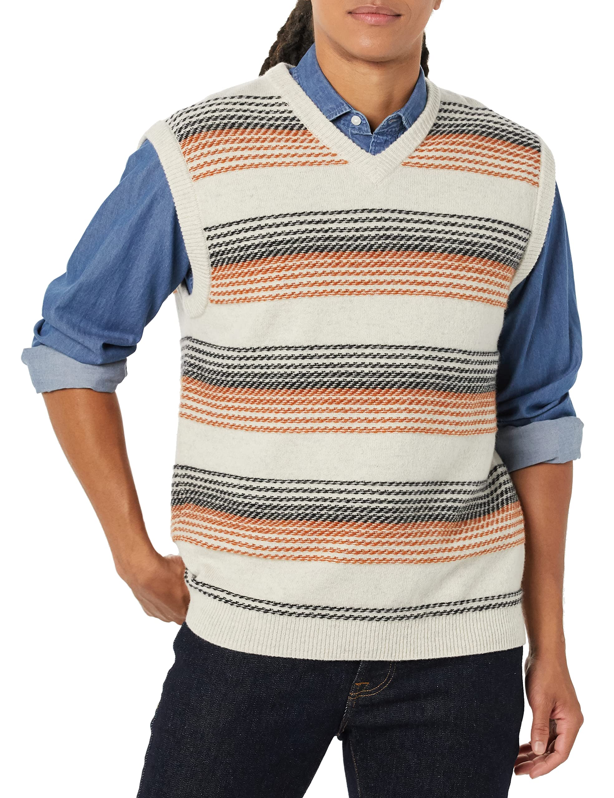 Amazon Essentials Men's Lambs Wool Sweater Vest - Slim Fit, Lightweight & Warm - Perfect for Layering in Fall & Winter (Previously Goodthreads)