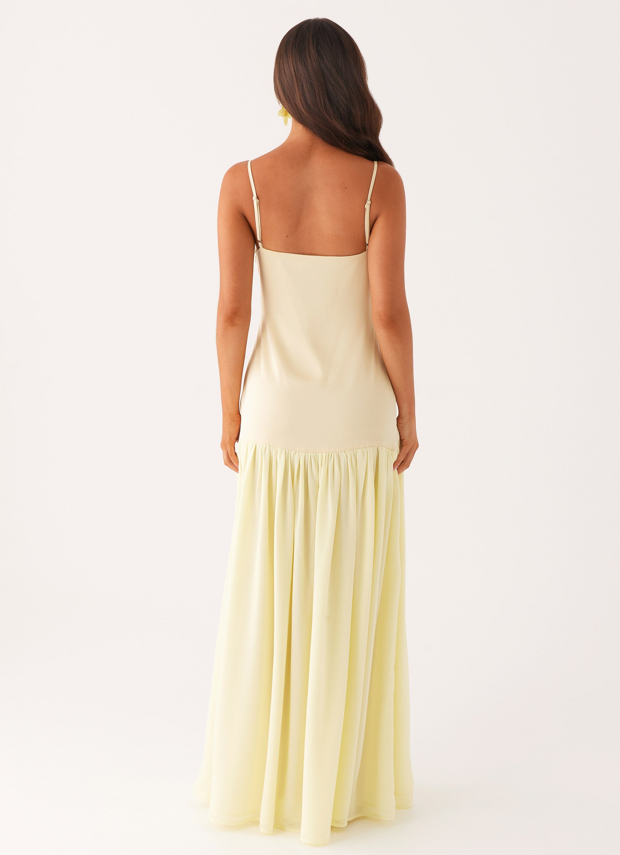 Asteria Women's Maxi Dress - Flowy Long Summer Dress in Yellow | Perfect for Beach, Vacation, and Casual Outings