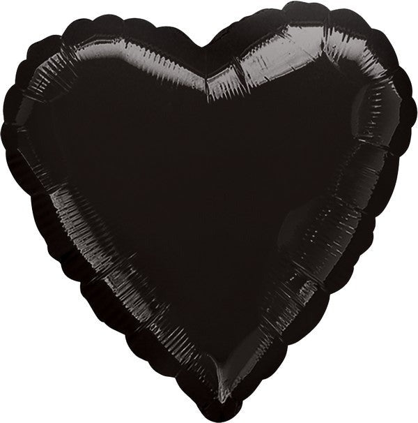 45cm Standard Heart HX Black Latex Balloon for Birthday Party Decorations, Valentine's Day, Anniversary Celebrations & Photo Backdrops