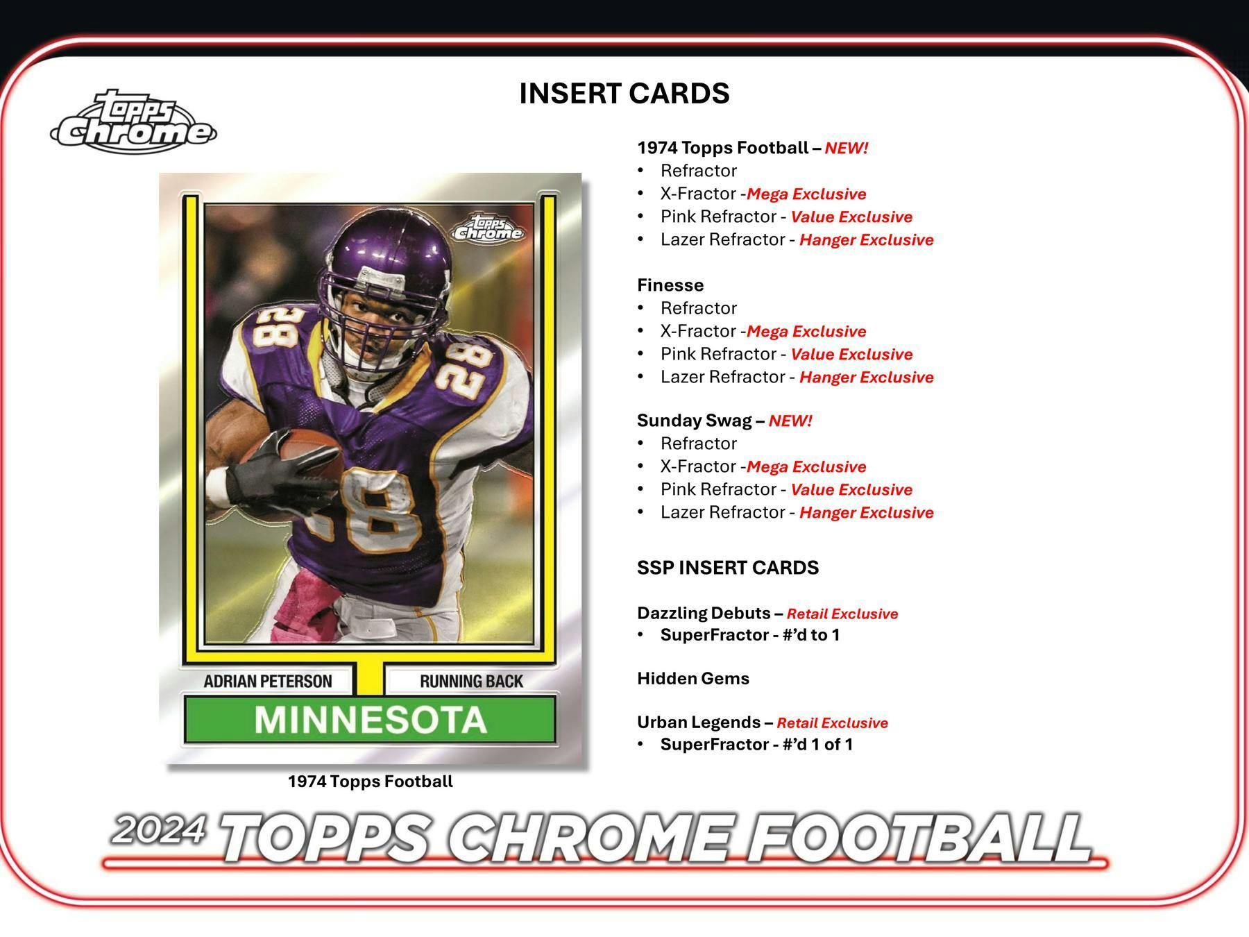 2024 Topps Chrome Football Mega Box - Premium Trading Cards for NFL Fans - Perfect for Collecting, Trading & Fantasy Sports Enthusiasts