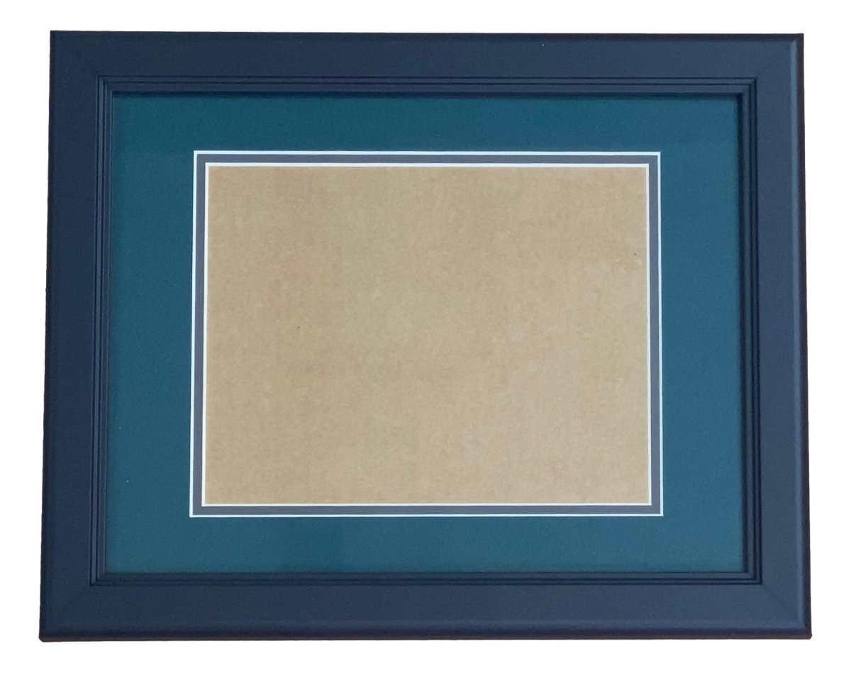 Hunter Green with Black 8x10 Picture Frame Kit - Perfect for Wall Decor, Home Office, Gallery Displays & Gift Giving