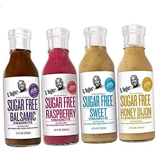 Sugar Free Salad Dressing 4-Pack Bundle - Honey Dijon, Sweet, Raspberry & Balsamic Flavors | Keto-Friendly, Low Carb Condiments for Healthy Salads, Meal Prep & Weight Loss Diets