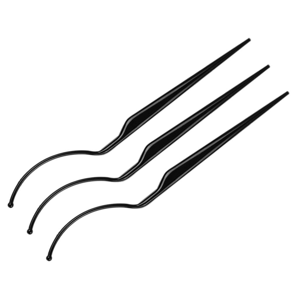 Minkissy 3Pcs False Eyelash Holder & Display Sticks - Professional Eyelash Extension Tools for Lash Artists, Black Lash Fitter Try-On Wands - Perfect for Salon, Makeup Studio & Home Use