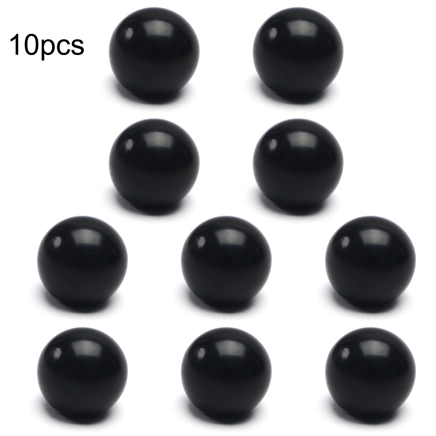 10Pcs Black Bakelite Ball Knob M8 Female Thread - 25mm/0.98
