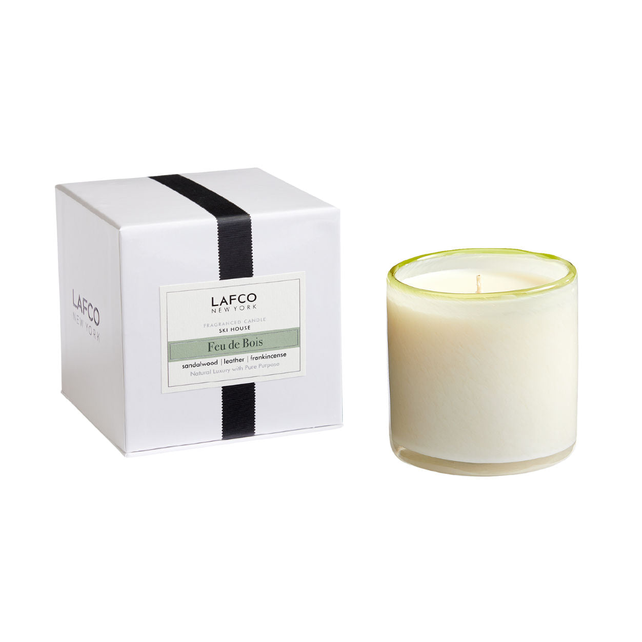 Feu de Bois Scented Candle - Premium Wood Fire Aroma Soy Wax Candle for Home, Relaxation & Romantic Ambiance