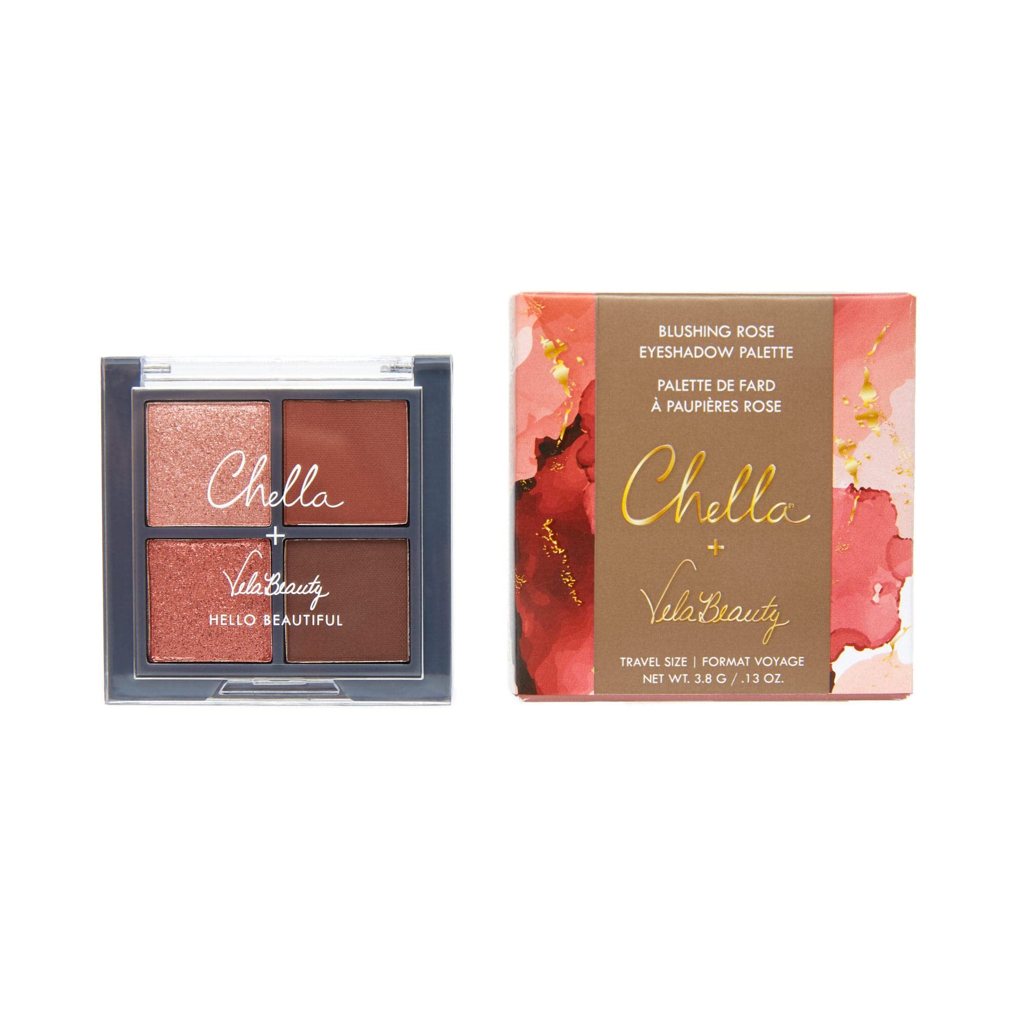 Chella Makeup Eyeshadow Palette - Travel Size Blushing Rose Shades, Vegan & Cruelty-Free for Everyday Wear & Travel Makeup Kit