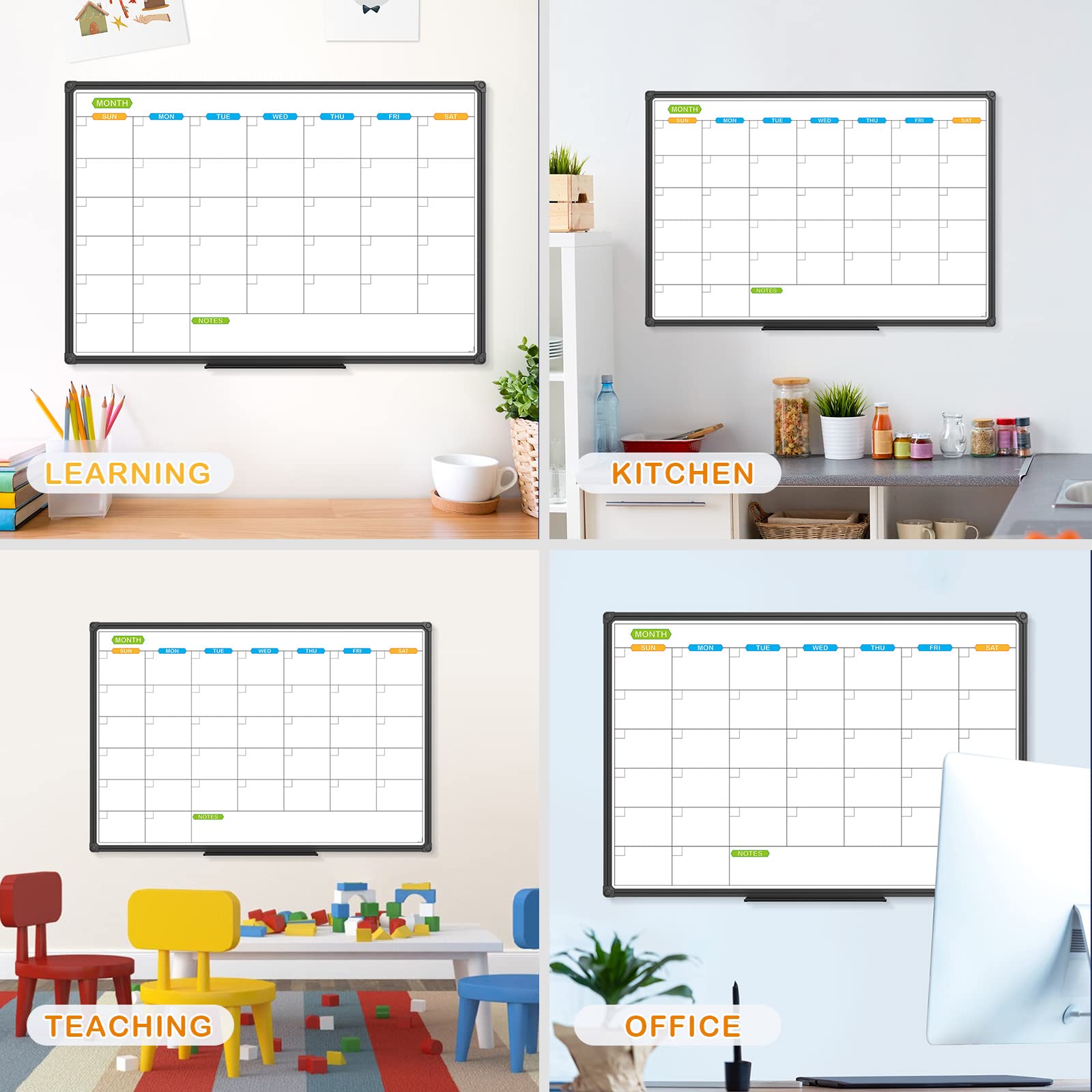 Magnetic Dry Erase Whiteboard Calendar - 36