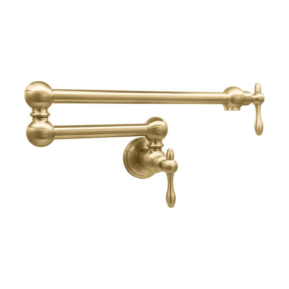 ZLINE Rembrandt Pot Filler Faucet - Champagne Bronze Finish (REM FPF CB) | Wall-Mounted Kitchen Sink Faucet for Easy Pot Filling & Cooking