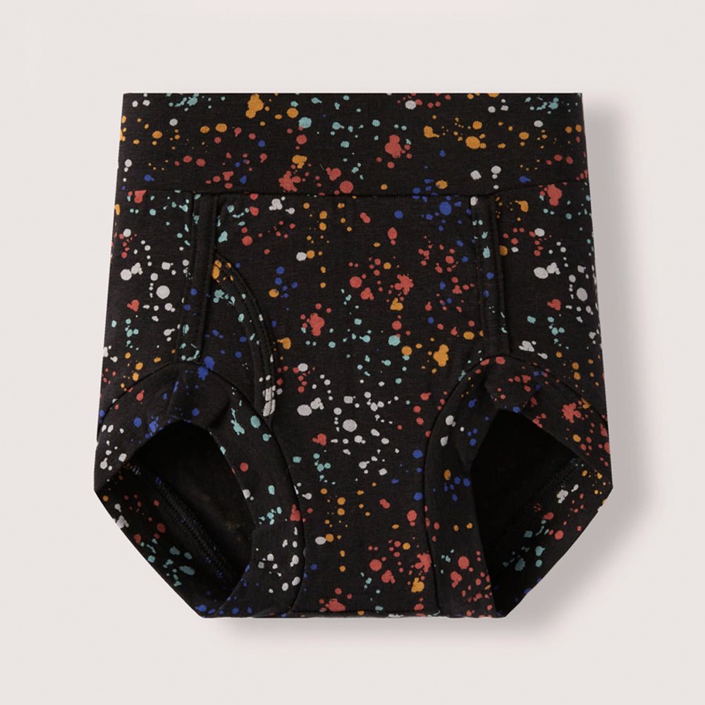 Colorful Paint Splatter Boys Underwear - Soft Cotton Briefs for Kids - Fun & Comfortable for School, Play & Everyday Wear
