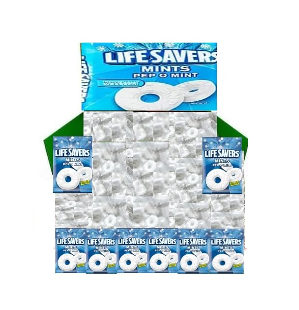 Life Savers Pep-O-Mint Hard Candy - 5 lbs Bulk Individually Wrapped Peppermint Breath Mints | Perfect for Holiday Parties, Office Treats & Fresh Breath On-The-Go | Delicious Long-Lasting Peppermint Flavor Candy