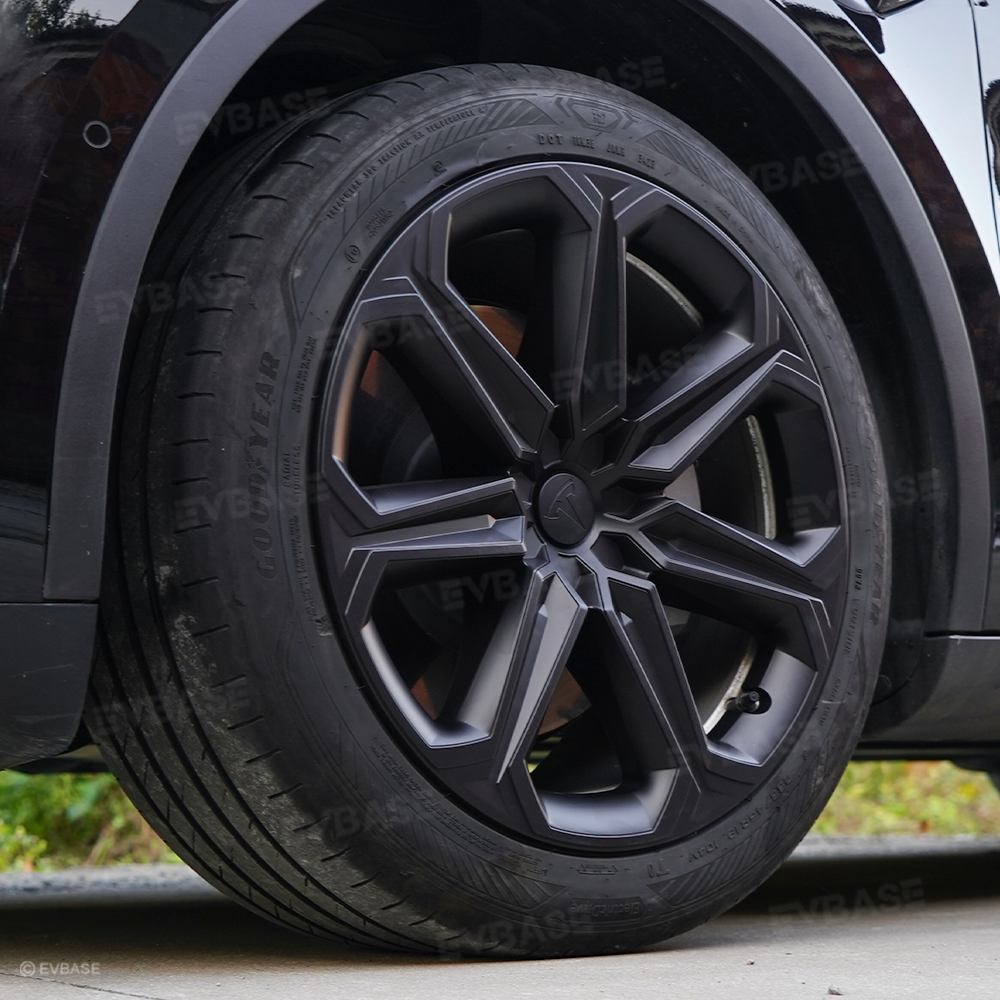 Tesla Model Y 19 Inch Wheel Covers - Full Wrapped ABS Hub Caps (Matte Black, 4PCS) for Enhanced Style & Protection - Perfect for Daily Commuting & Road Trips