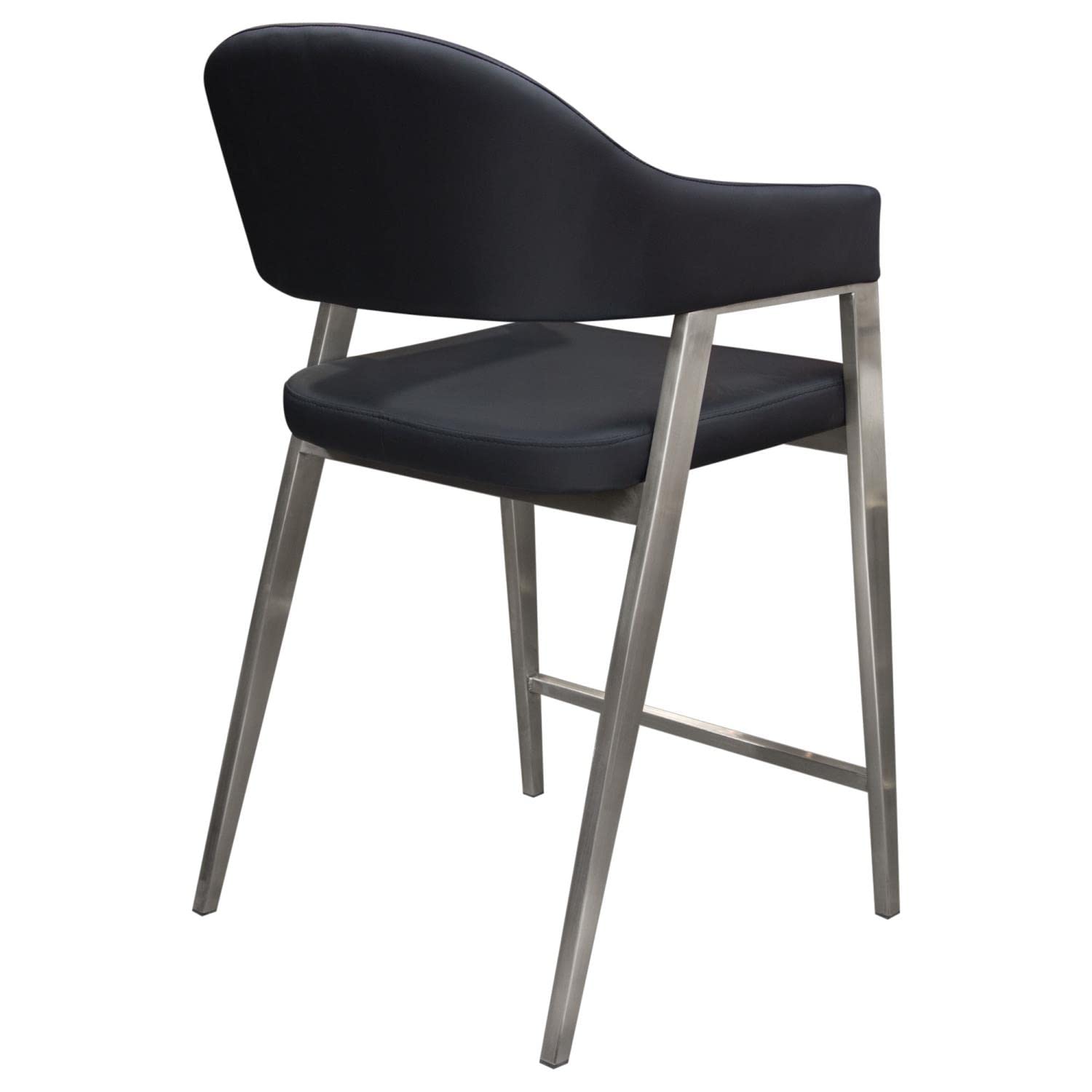 Diamond Sofa Adele Black Counter Stools Set of 2 - Perfect for Kitchen Islands, Breakfast Bars & Modern Dining Areas