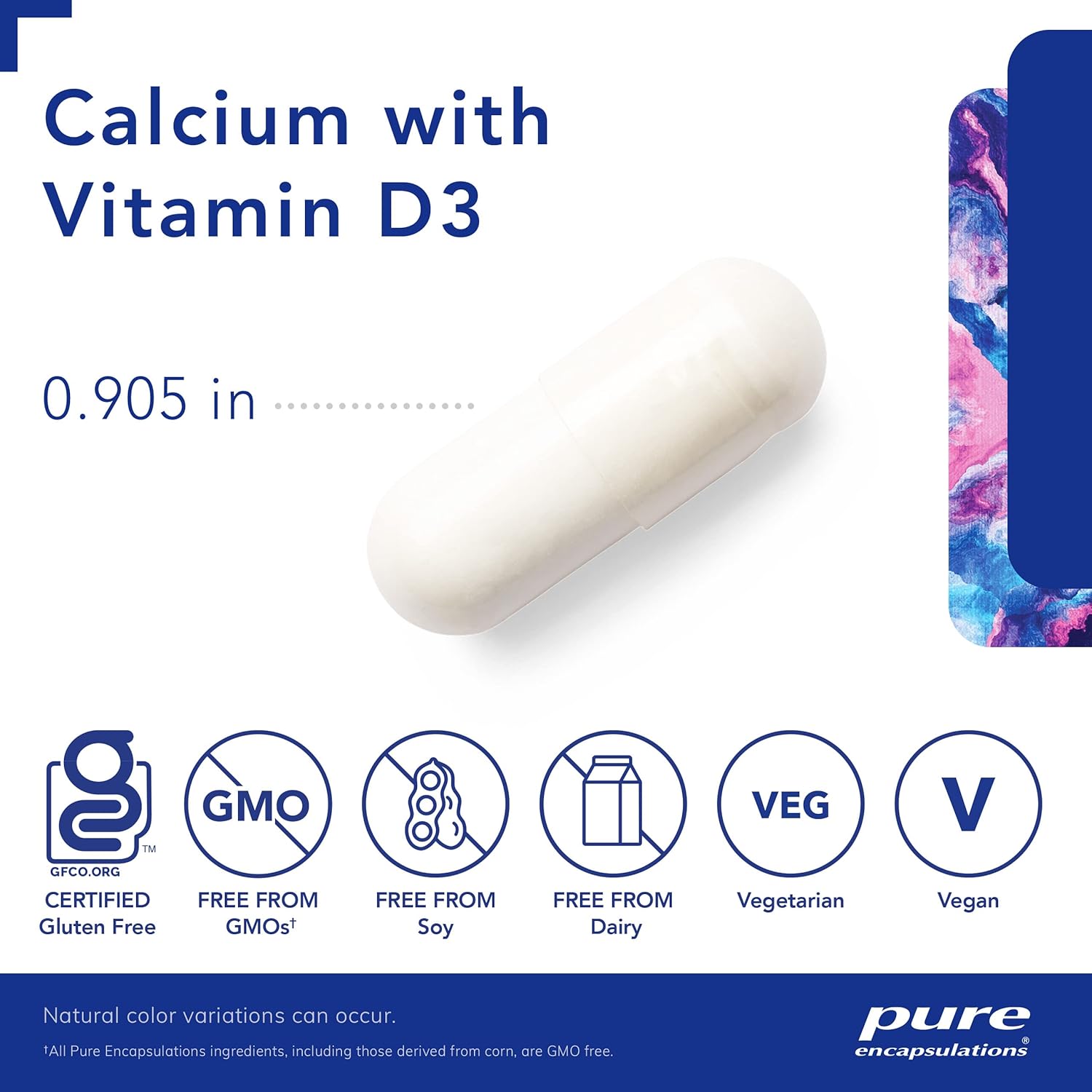 Pure Encapsulations Calcium with Vitamin D3 Supplement - 180 Capsules for Bone Health & Immune Support | Daily Nutrition for Adults & Seniors