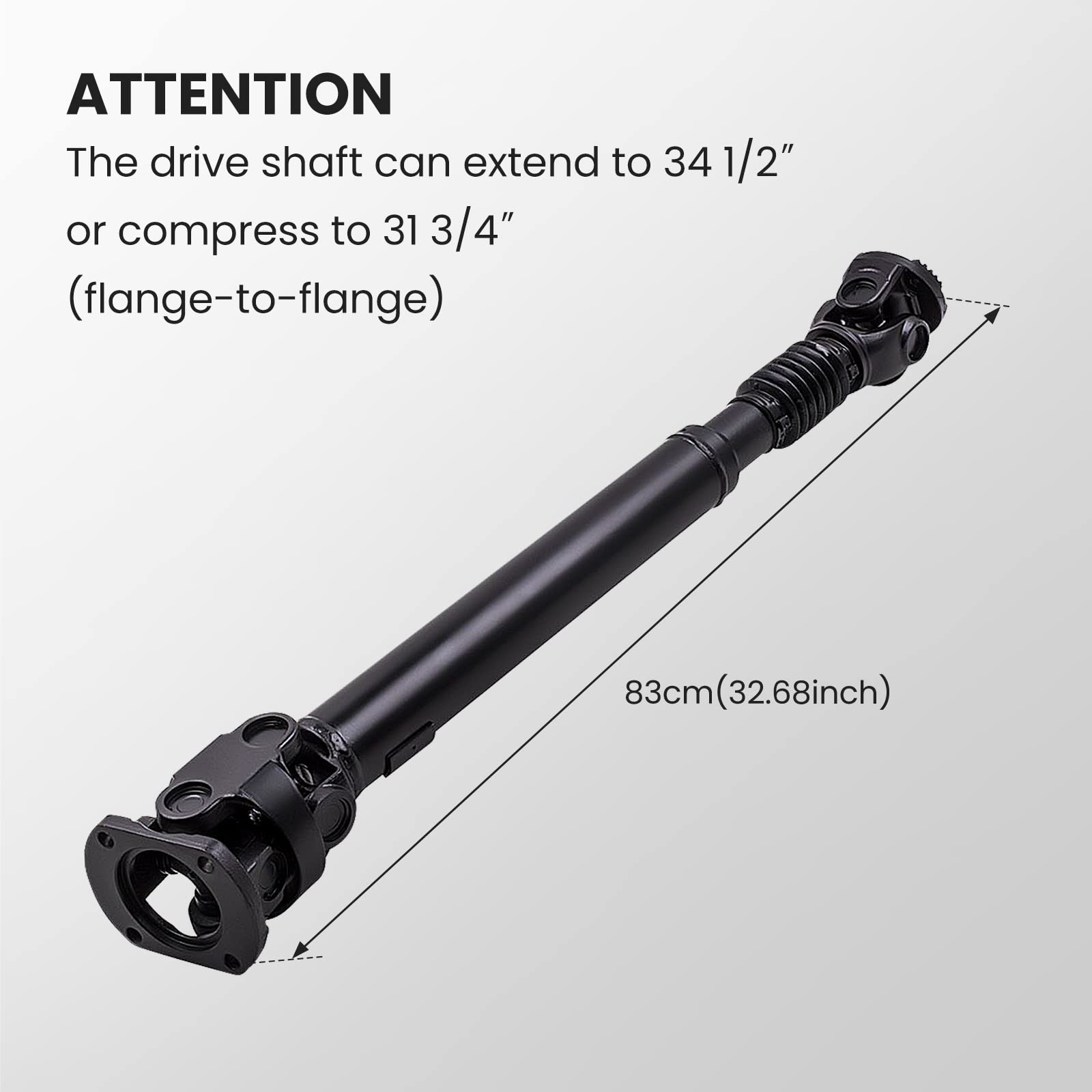 Tuningsworld Front Drive Shaft for Dodge Ram 2500 3500 Diesel 2003-2013 (6-Speed Automatic Transmission) - Replacement Part 52123326AB Propeller Driveshaft | Off-Roading, Towing & Heavy-Duty Performance Upgrade
