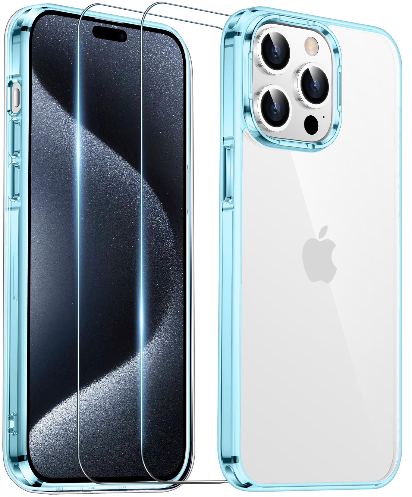 Temdan Clear iPhone 15 Pro Max Case - Military-Grade Drop Protection, Slim & Shockproof, Anti-Yellowing Protective Cover - Perfect for Everyday Use, Outdoor Activities & Travel