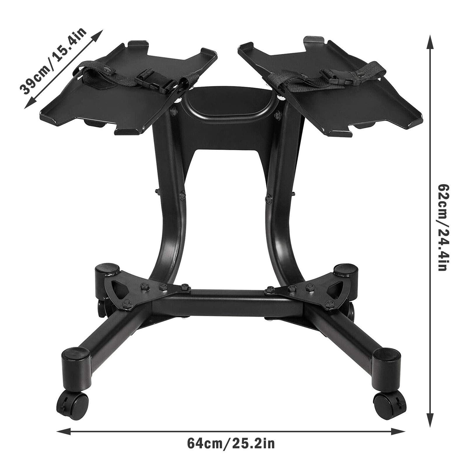 Heavy Duty Adjustable Dumbbell Stand - 330LBS Capacity Metal Dumbbell Rack Holder for Home Gym Equipment Storage (Stand Only) - Perfect for Weight Training & Space Saving Workout Organization