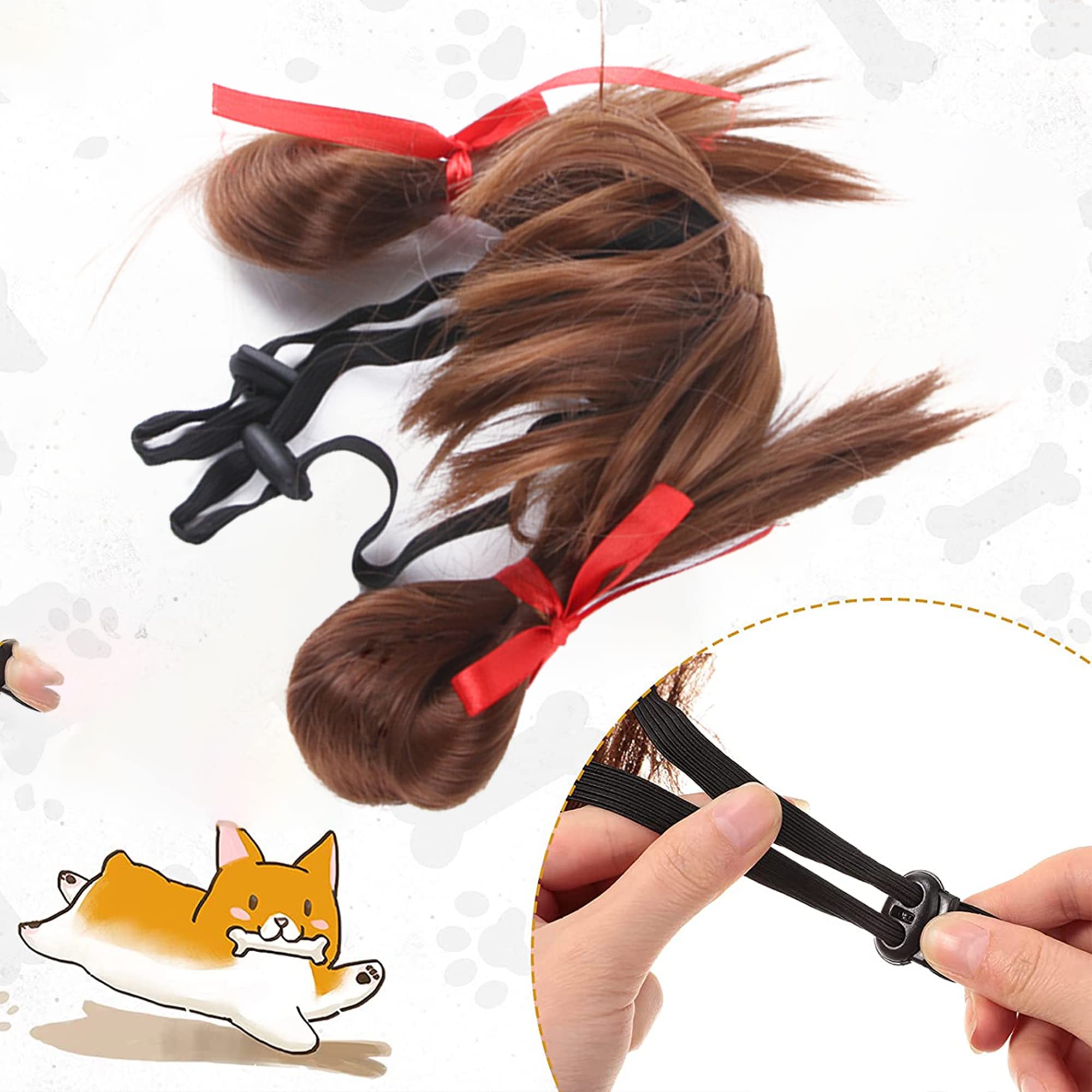 Funny Halloween Pet Wigs for Dogs & Cats - Cute Clown Costume Wig for Dog Birthday Parties & Cosplay | Perfect for Pet Costume Contests & Holiday Photos