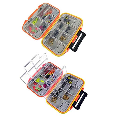 HWZ Waterproof Fishing Tackle Box - Durable Hook & Gear Storage Organizer for Freshwater & Saltwater Fishing Accessories | Perfect for Boat, Kayak, Shore Fishing Trips