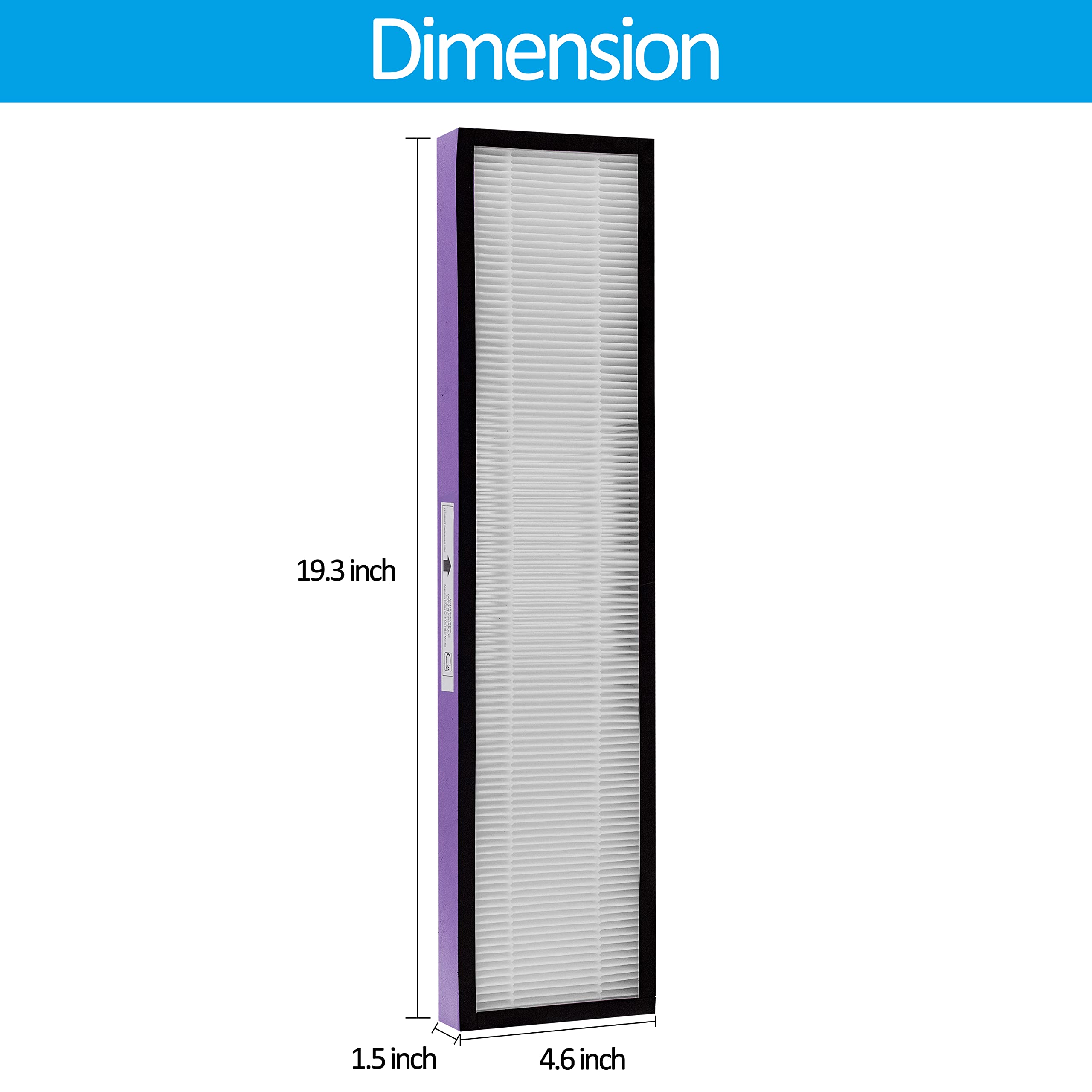 FLT5250PT True HEPA Replacement Filter for GermGuardian Air Purifiers - Compatible with AC5250PT/AC5000E/AC5300B/AC5350W/AC5350B/CDAP5500BCA/CDAP5500WSP/BXAP250/IAP-GG-125 - 2 HEPA + 6 Pre-Filters - Pet-Friendly Air Purification for Home & Office