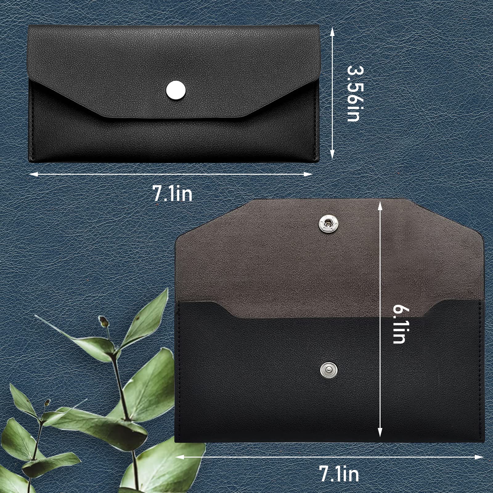 Budget Binder Cash Envelopes - PU Leather Money Organizer Wallet for Cash, Bank Cards & Deposits | Reusable Finance Planner | Perfect for Cash Budgeting, Bill Payments & Travel Money Management (Black)