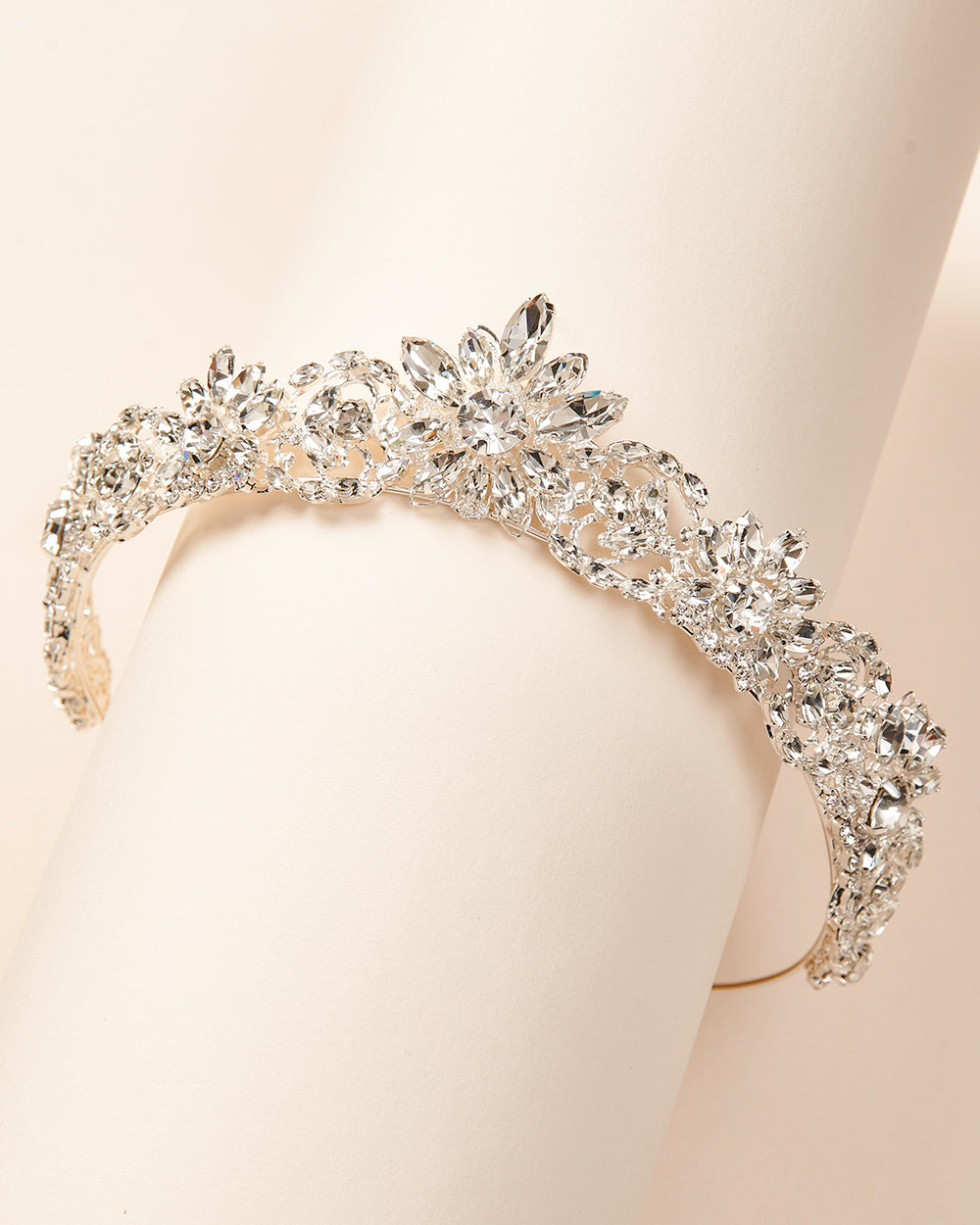 Francesca Tiara - Elegant Rhinestone Hair Accessory for Weddings, Prom & Special Occasions | Perfect Bridal Headpiece & Party Hair Jewelry