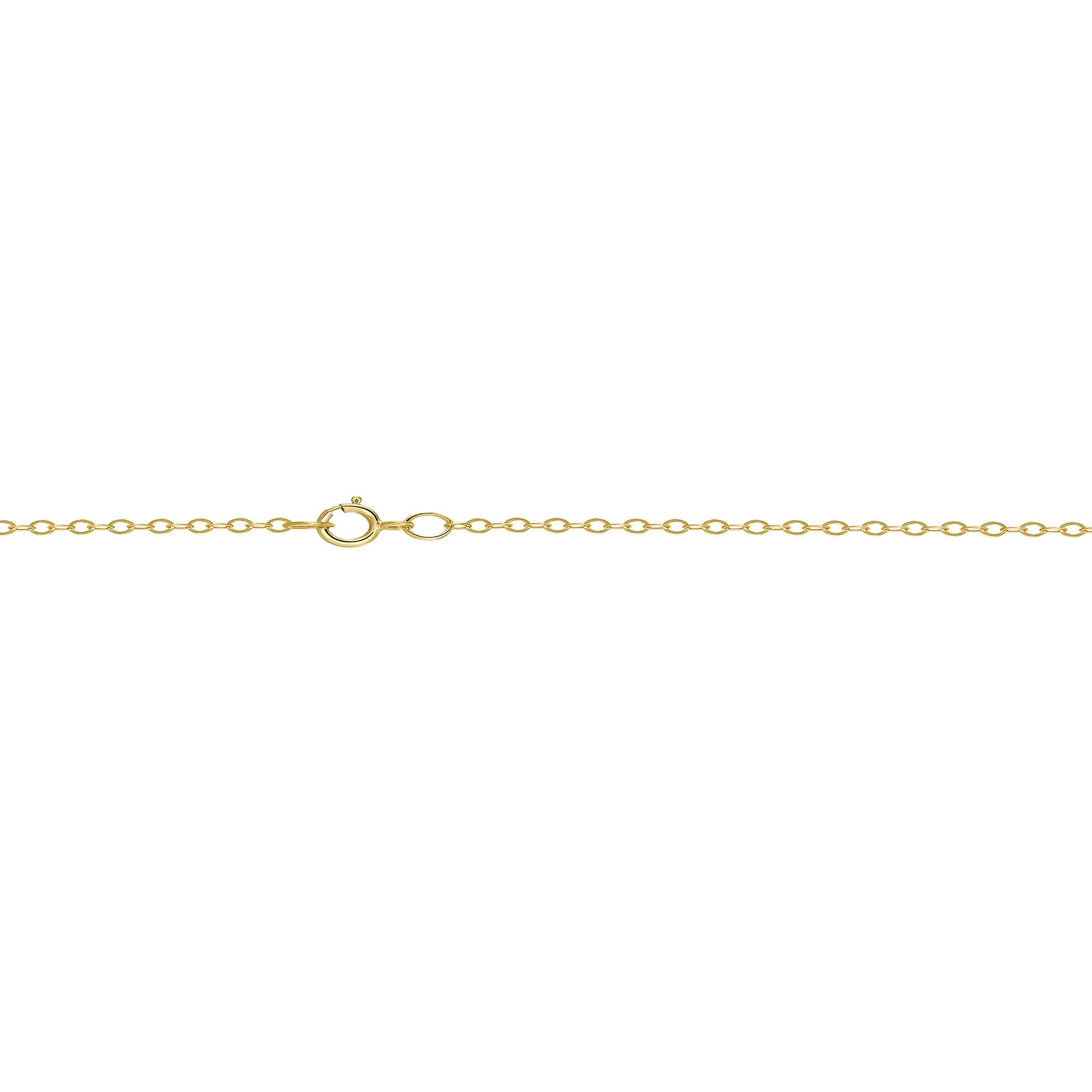 18K Solid Yellow Gold Round Cable Chain Necklace - Dainty Minimalist Jewelry Gift for Women - 16
