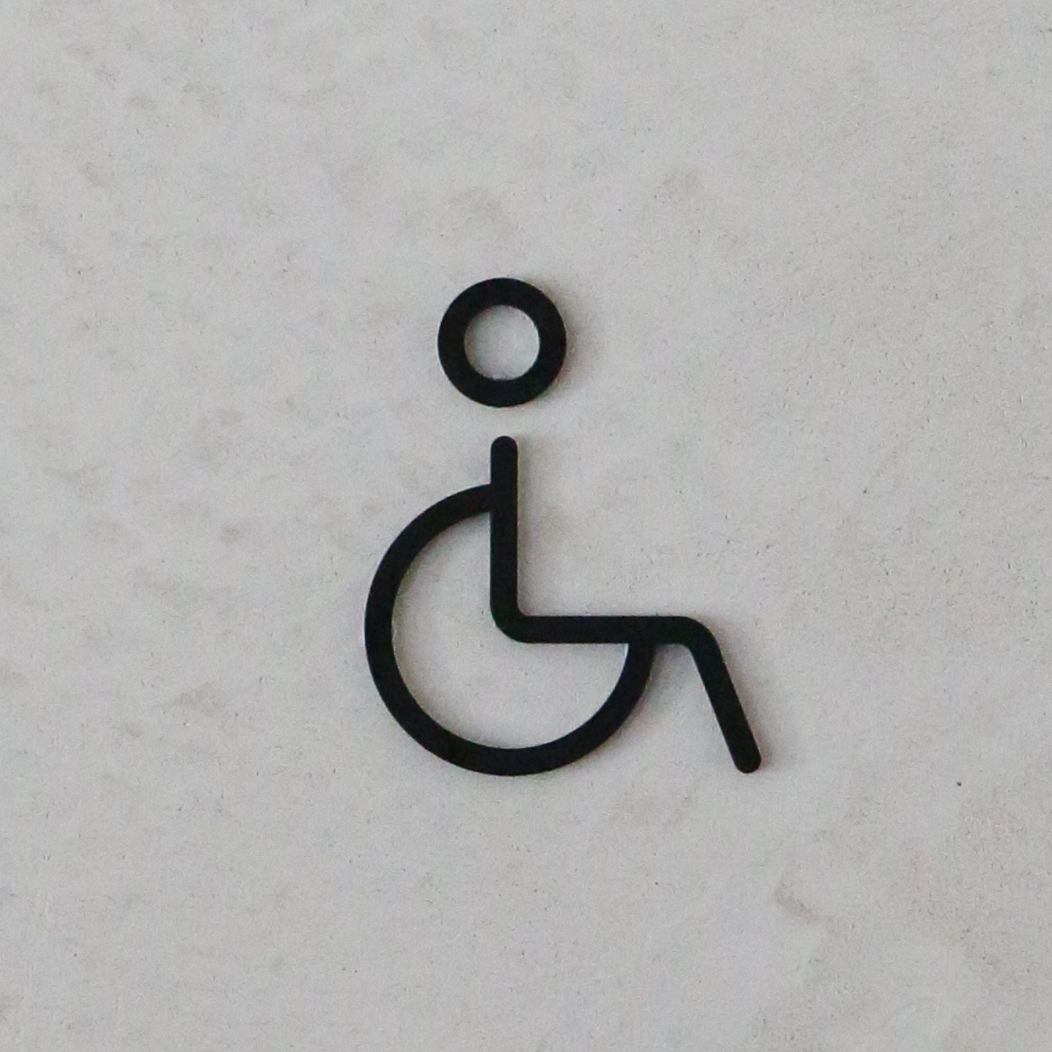 DESIGNSTUFF ADA Compliant Restroom Sign - Accessible Bathroom Signage in Black - Perfect for Offices, Hotels & Public Spaces