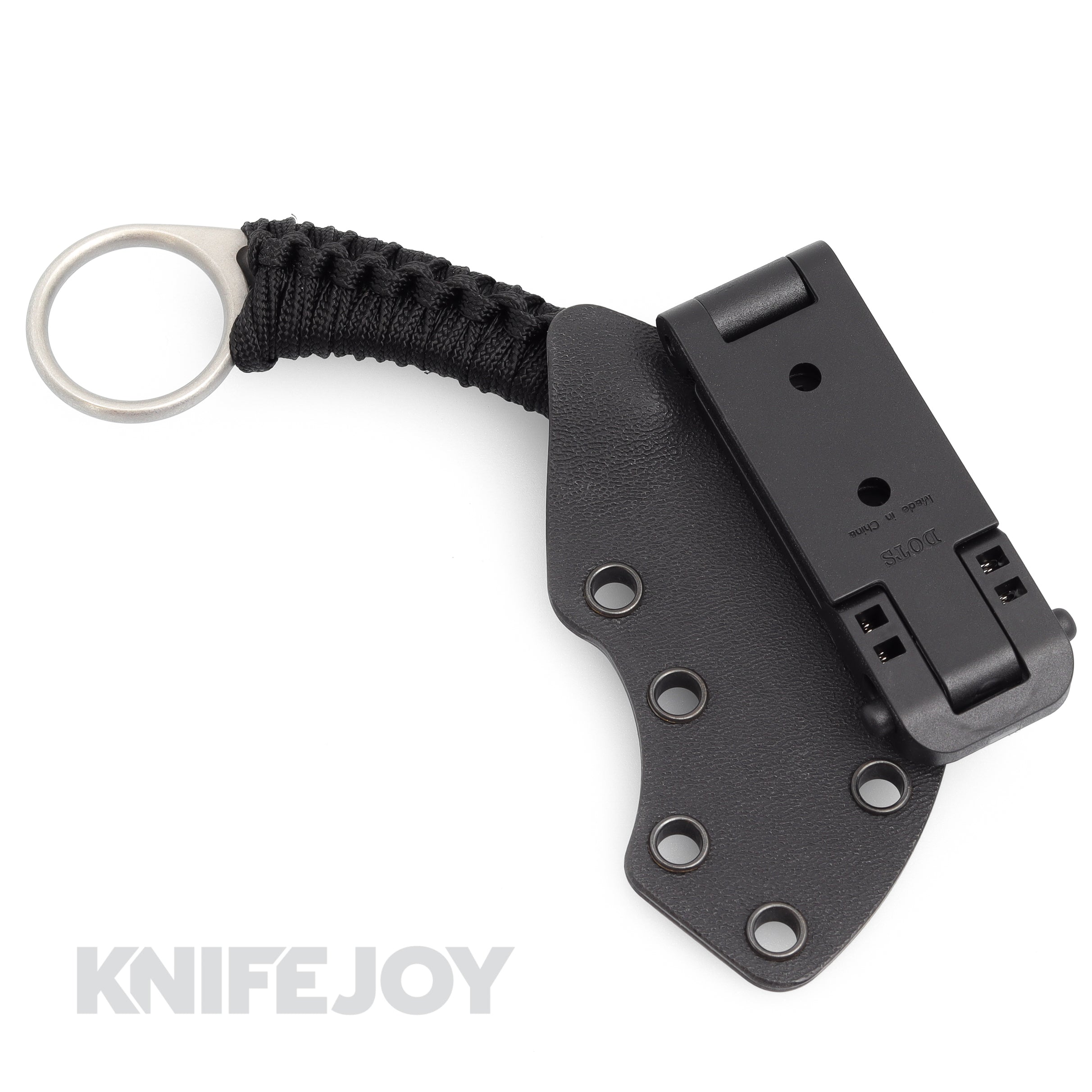 Bastinelli Creations PiKa Fixed Blade Karambit Knife - Stonewash Hawkbill Blade with Black Cobra Handle Wrap - Tactical Self Defense, Outdoor Survival, and EDC Utility Tool