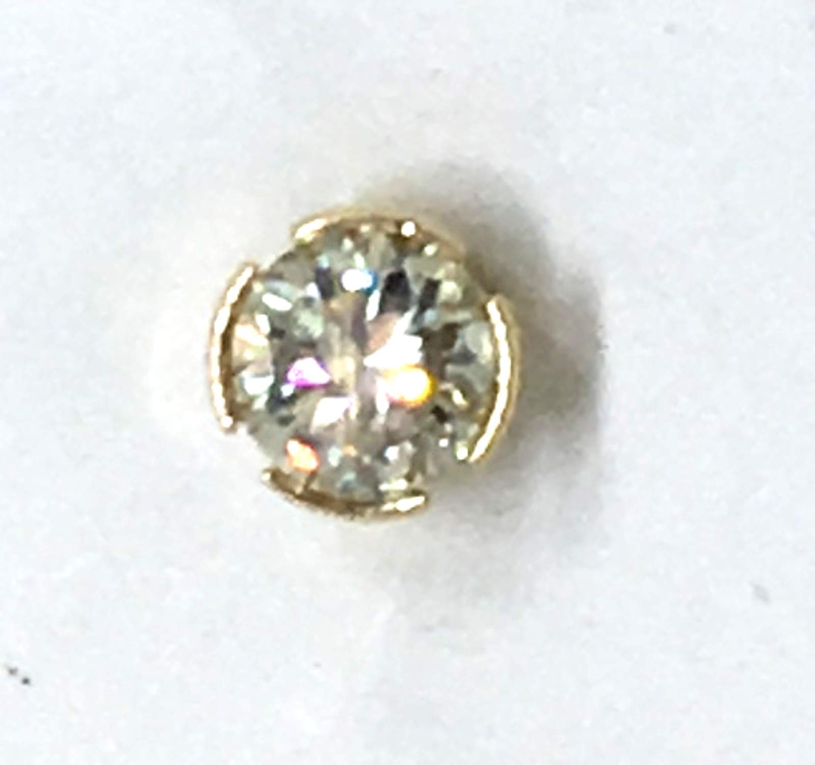 14K Yellow Gold Light Yellow Moissanite Stud Earrings for Women - Perfect for Everyday Wear, Parties & Special Occasions
