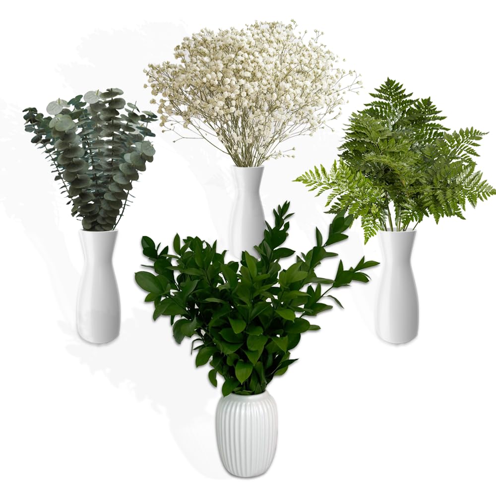 80 Stems Fresh Mixed Greens Flowers | Bulk Wedding Baby Shower Floral Decor | Perfect for Centerpieces, Bouquets, and Event Decorations