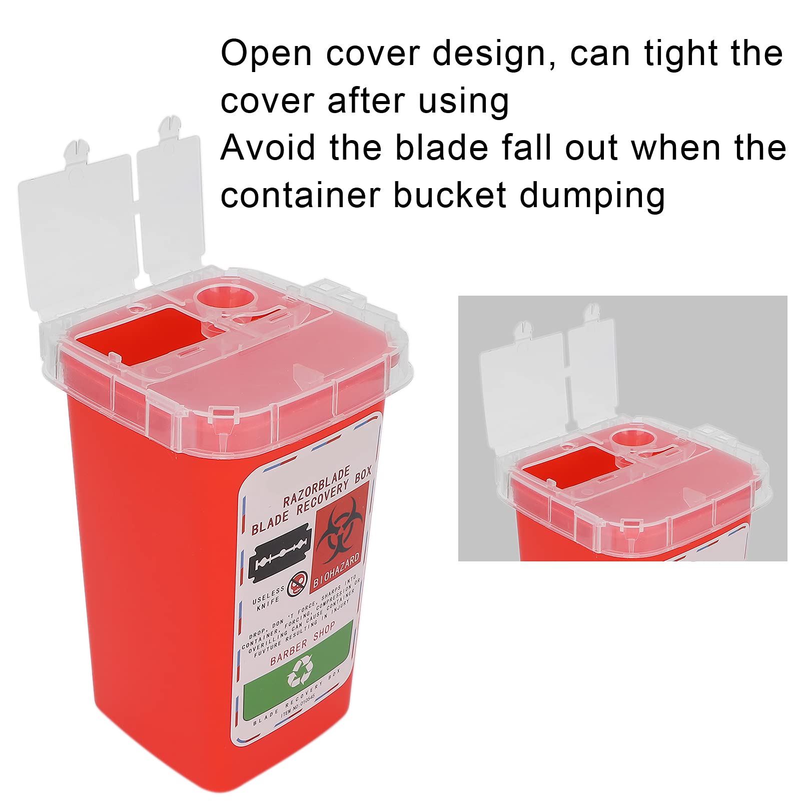 Professional Barber Blade Disposal Container - Safe & Approved for Hair Salon, Barbershop & Home Use - Red Knife Blade Collect Box for Safe Shaving Waste Disposal | Perfect for Salon Hygiene & Personal Grooming
