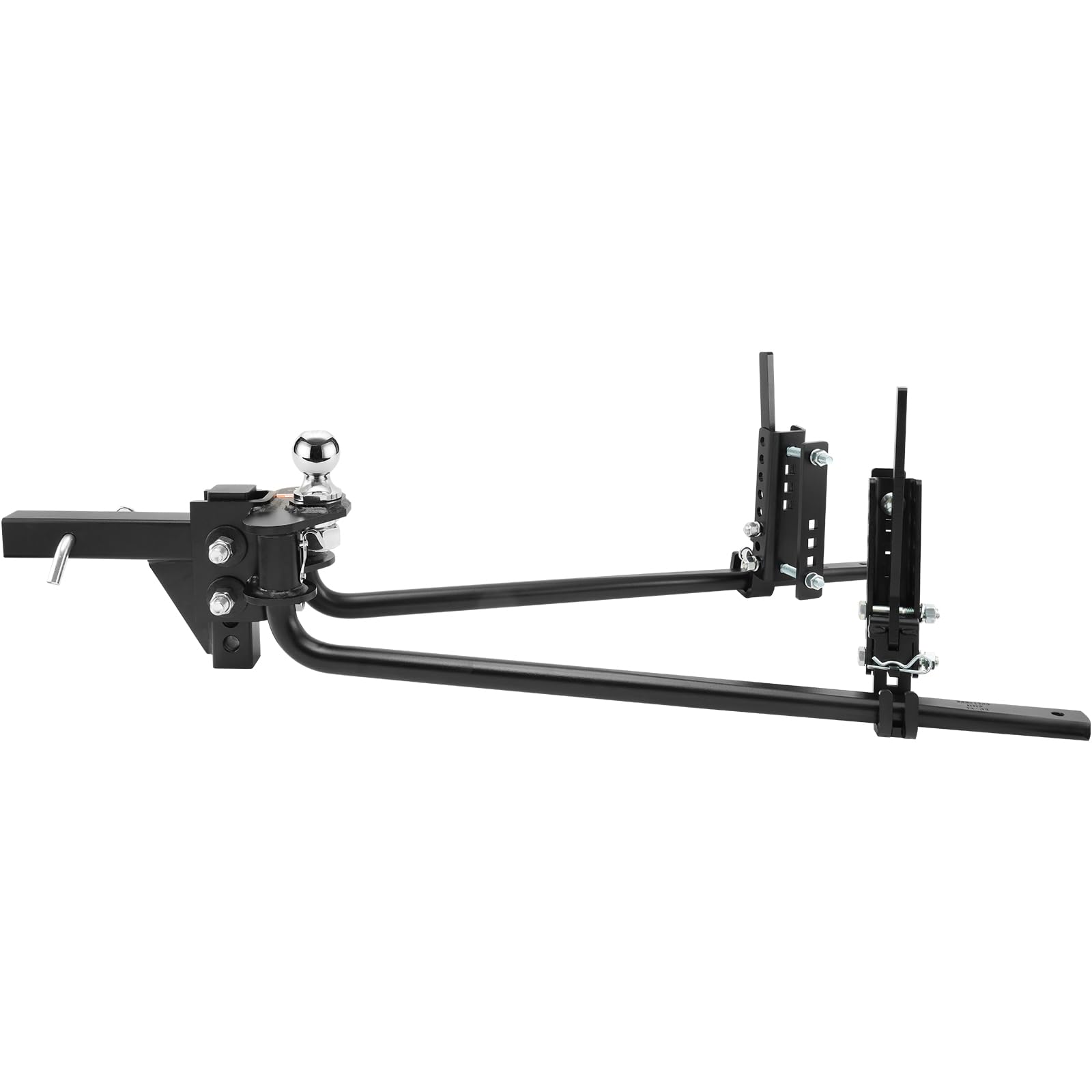 VEVOR Weight Distribution Hitch Kit - 1,500 lbs Capacity with Sway Control for Trailers - 2-in Solid Steel Shank & 2-5/16