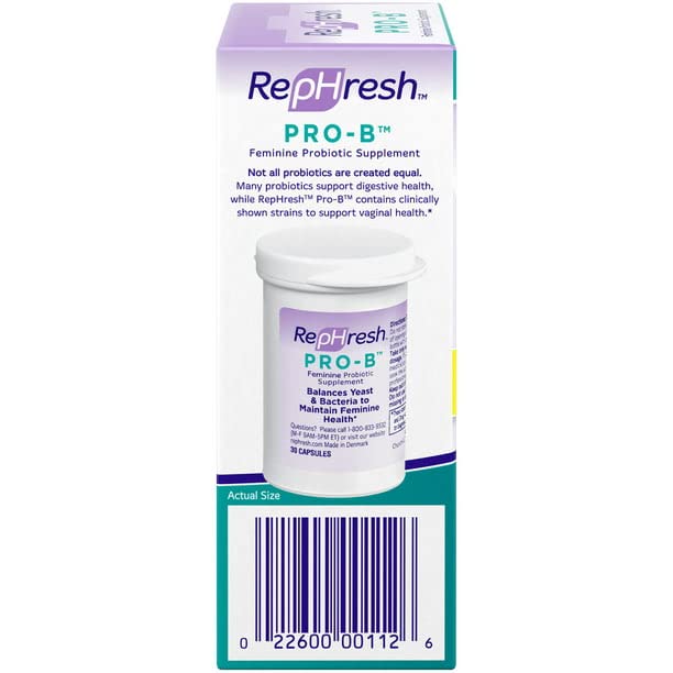 RepHresh Pro-B Probiotic Feminine Supplement for Women - 30 Capsules (Pack of 5) | Supports Vaginal Health & pH Balance | Daily Probiotic for Intimate Care & Wellness
