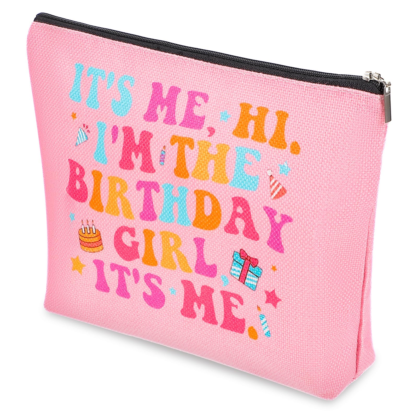 Taylor Swift Makeup Bag - 'It's Me Hi I'm the Birthday Girl' Themed Cosmetic Organizer for Singer Fans | Travel Toiletry Pouch & Birthday Gift for Women | Perfect for Concerts, Travel & Daily Makeup Storage