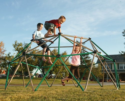 Lifetime Geometric Dome Climber Play Center for Kids - Earthtone Outdoor Jungle Gym for Backyard, Park & School Playground - Durable Steel Frame & High-Quality Plastic Construction for Safe Climbing Fun