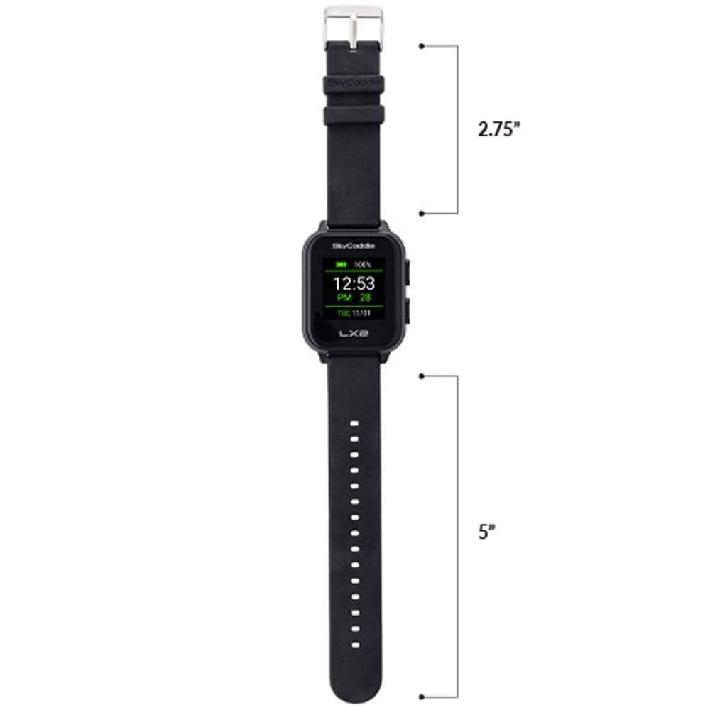 SkyGolf SkyCaddie LX2 GPS Golf Watch - Black | Accurate Rangefinder for Golfers | Perfect for Course Play & Practice