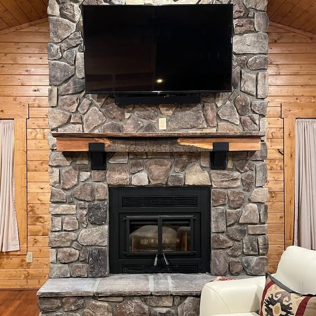 2 Pack Premium Heavy Duty Fireplace Shelf Brackets - 4