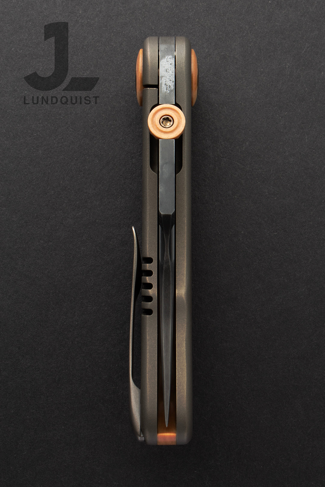 Custom Handmade Titanium Framelock Knife with 1095 Steel Blade & Richlite Handle - Perfect for EDC, Outdoor Adventures, and Collectors