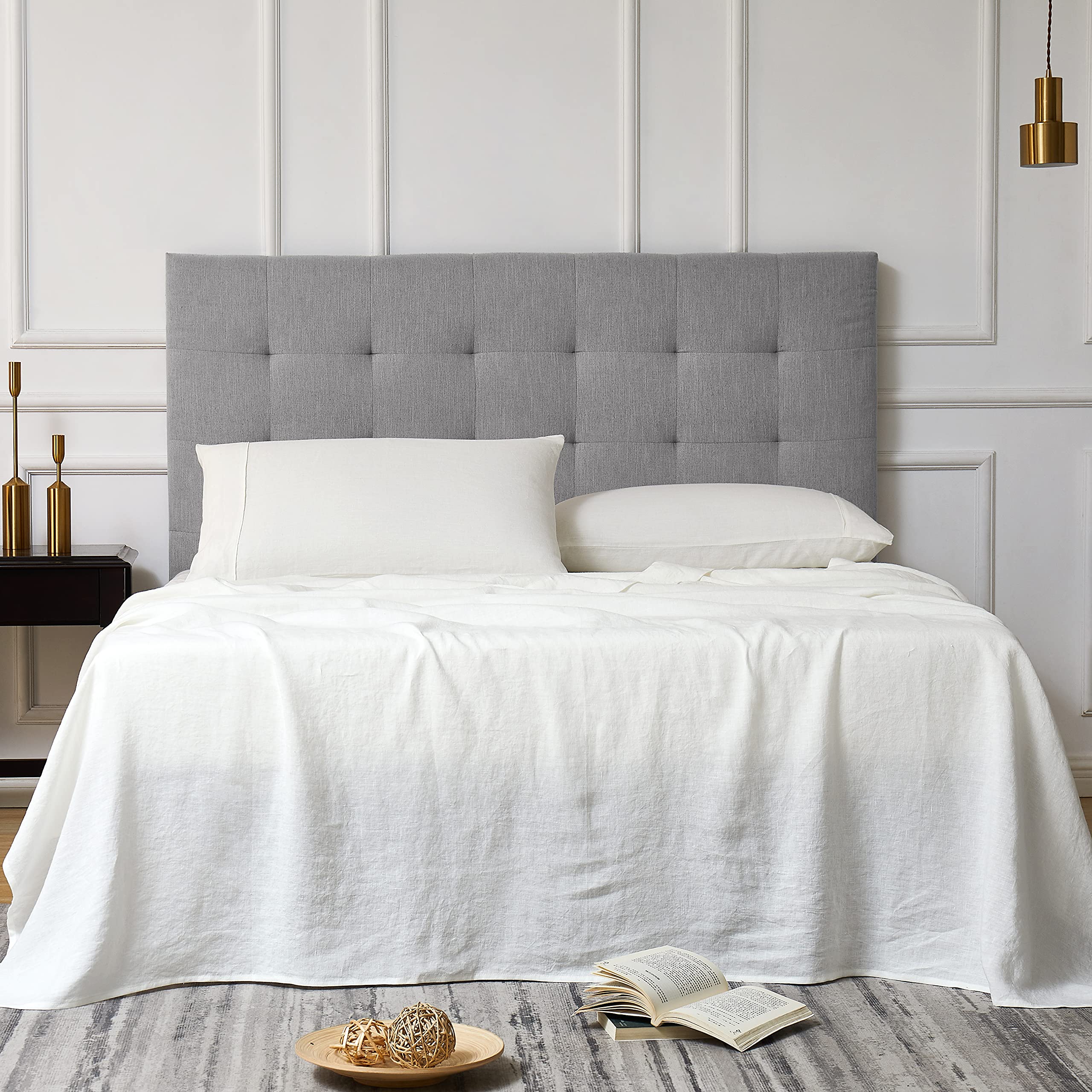Berklan 100% French Linen Fitted Sheet - King Size, 16