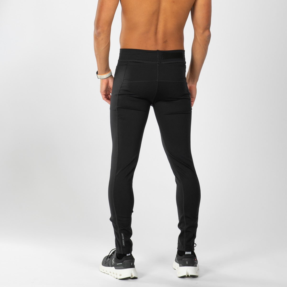Men's Elite Run Tight - High Performance Compression Running Pants for Men | Jet Black | Perfect for Marathon Training, Gym Workouts & Outdoor Jogging