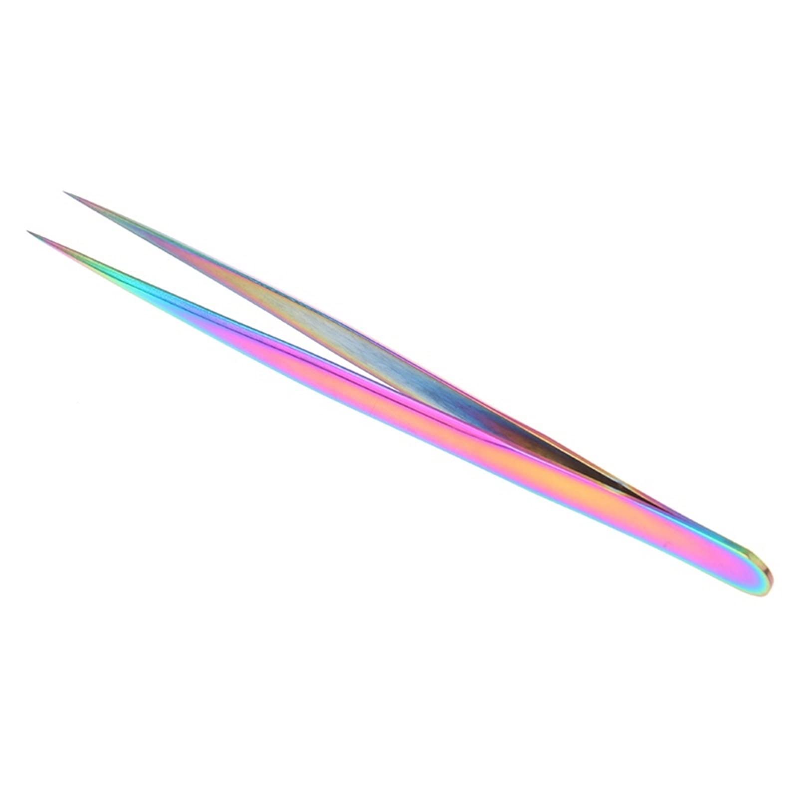 Professional Stainless Steel Lash Tweezers - Curved Pointed Eyelash Extension Tools for Perfect Lashes (Color: 04, Pack of 2) | Ideal for Salon Professionals & DIY Eyelash Extensions at Home